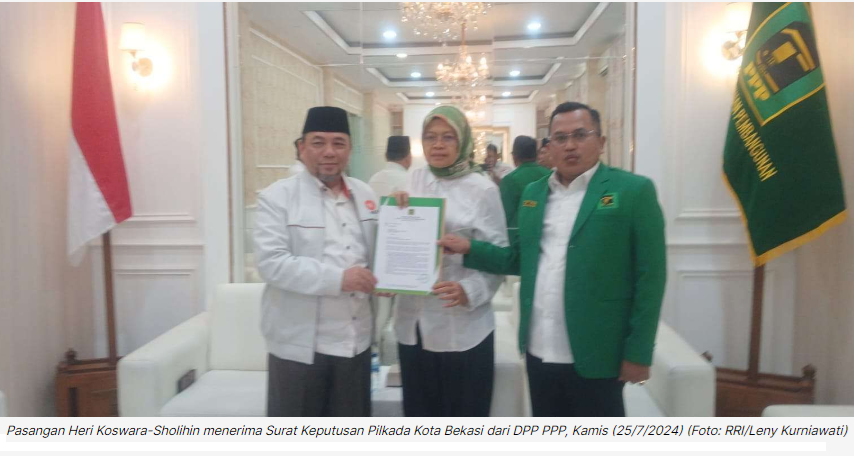 Heri Koswara-Sholihin direkomendasikan PPP untuk Pilwalkot Bekasi 2024