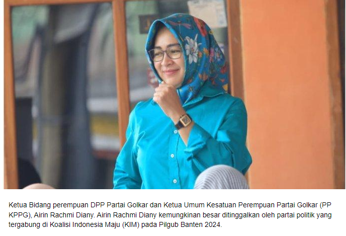 Bakal Calon Gubernur Banten, Airin Rachmi Diany Ditinggal KIM di Pilgub Banten