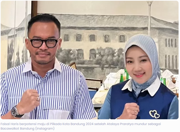 Atalia Praratya Mundur, Faisal Haris Berpotensi Maju di Pilwalkot Bandung 2024