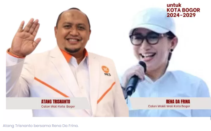 Beredar Poster Atang Trisnanto Bareng Rena Da Frina, Sinyal Berpasangan di Pilwalkot Bogor?