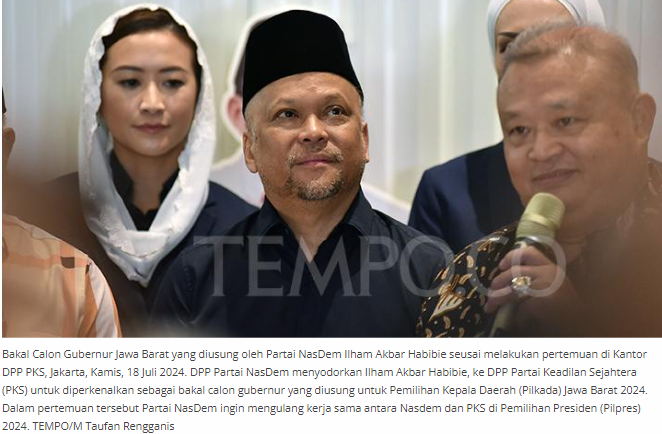 Profil Ilham Habibie, Bakal Calon Wakil Gubernur Jabar yang Daftar ke KPU Hari Ini