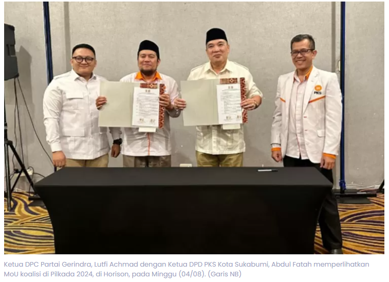 Ketua DPC Gerindra dan Ketua DPC PKS Kota Sukabumi