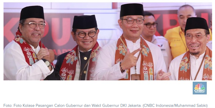 Survei Terbaru Ridwan Kamil Vs Pramono Anung di Pilgub Jakarta 2024